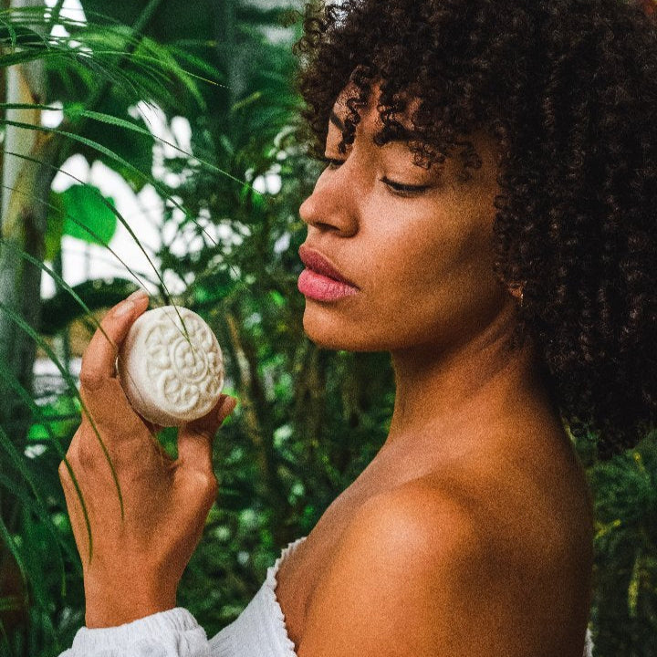 Solid coconut-shea shampoo